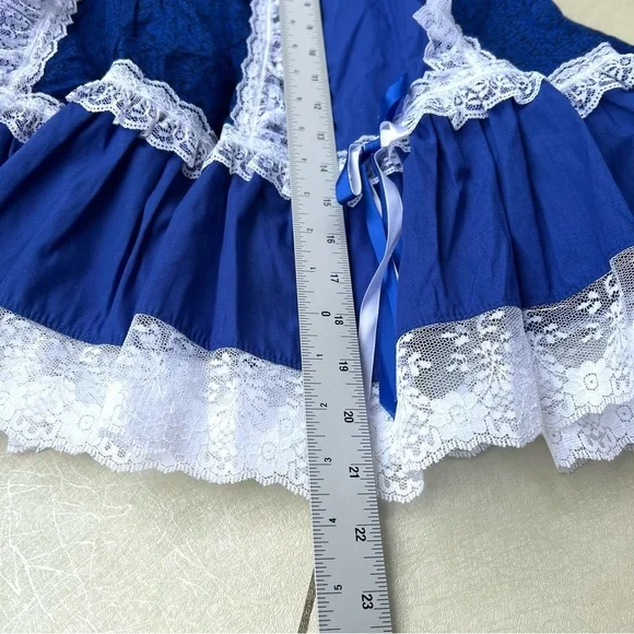 Vtg Fun & Fancy Square Dance Skirt with laces details and Pockets Women Size XS - Picture 8 of 9